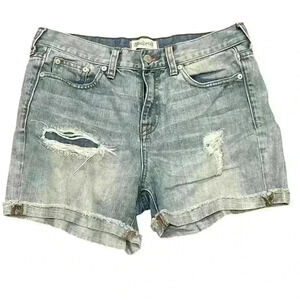 MADEWELL ROLLED HEM CUT-OFF DISTRESSED shorts size 27